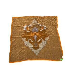 Pertegaz Women's Brown 100 %Silk Square Scarf